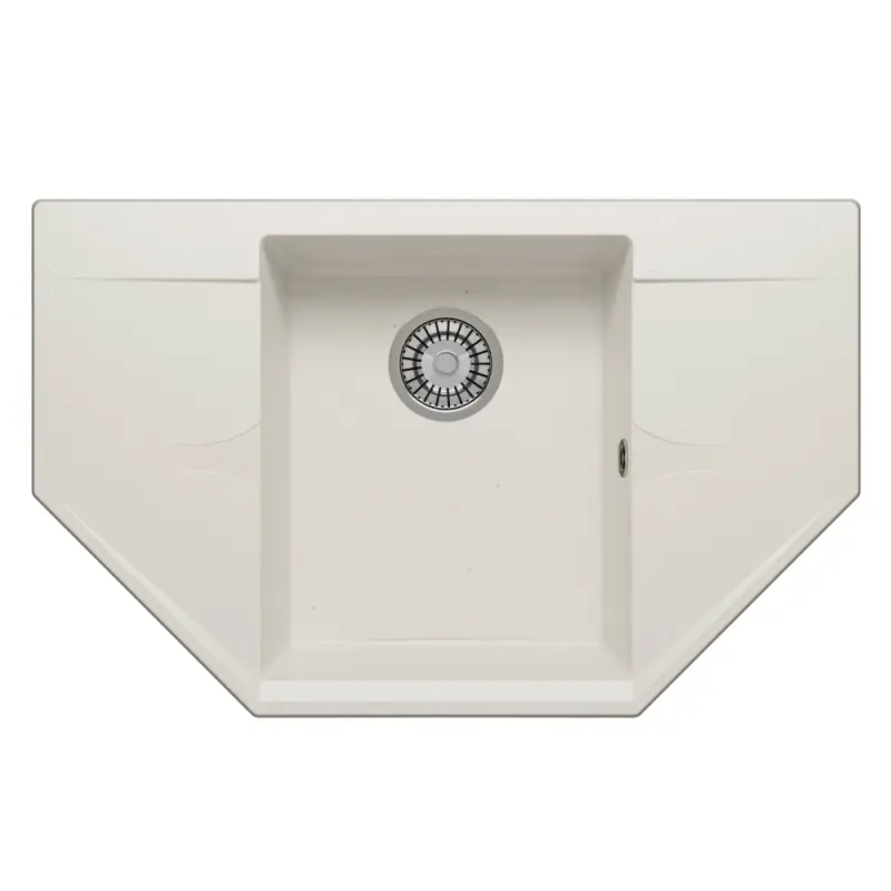 Мойка кухонная Polygran Riff 80 679092 Белый хлопок Мойка кухонная Polygran Riff 80 679092 Белый хлопок