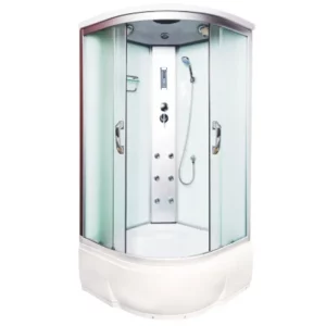 Душевая кабина Водный мир 120х120, Хром / Матовое, Высокий поддон