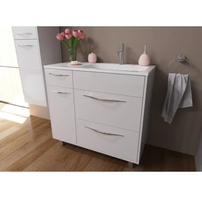 Тумба напольная Эстет Barcelona 90 с раковиной Белый ФР-00003600 Тумба напольная Эстет Barcelona 90 с раковиной Белый ФР-00003600