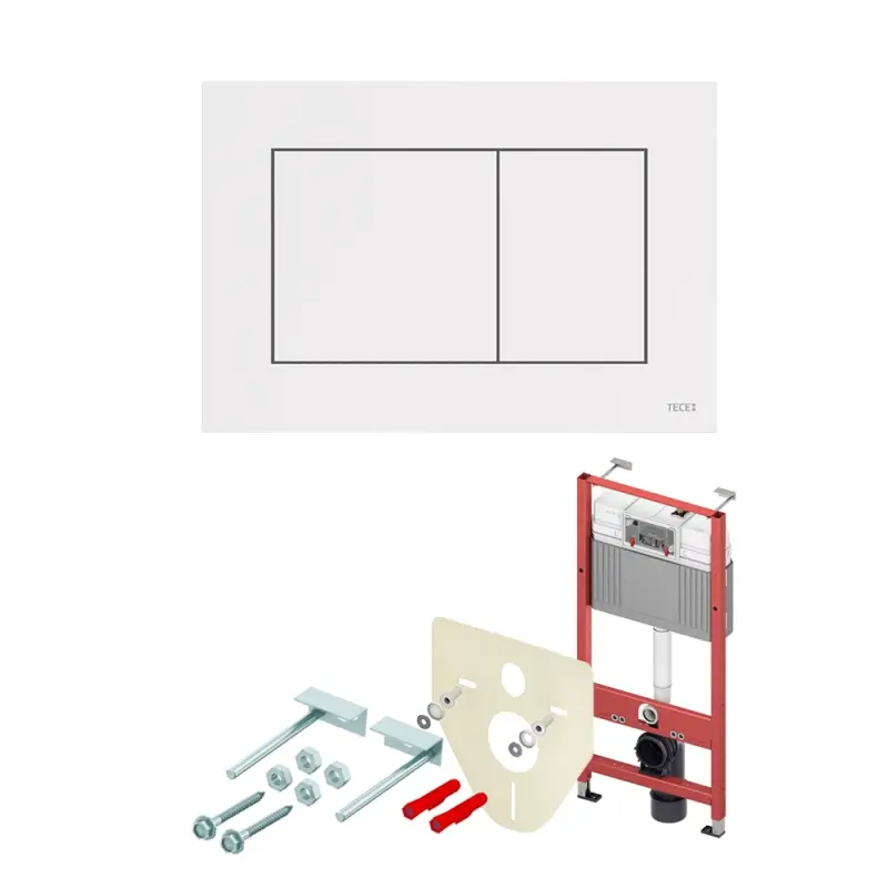 Инсталляция TECEbase для скрытого монтажа унитаза + клавиша Now смыва Белый матовый К440417 Инсталляция TECEbase для скрытого монтажа унитаза + клавиша Now смыва Белый матовый К440417