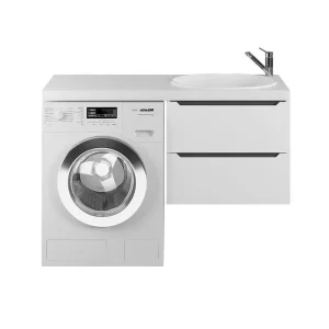 Тумба подвесная Uperwood Tanos 120 + раковина Bruks Белый / Графит