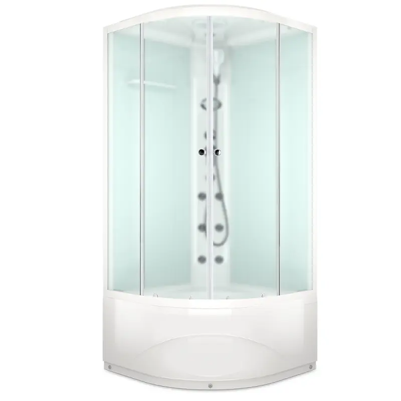 Душевая кабина Domani-Spa Delight Slim high 100х100 Белый, Поддон высокий Душевая кабина Domani-Spa Delight Slim high 100х100 Белый, Поддон высокий