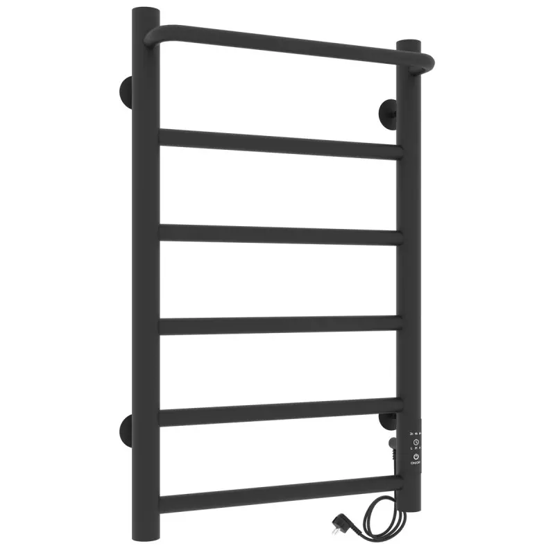 Полотенцесушитель электрический Laris Прайм П6 60х40 правый Черный матовый 73207593 Полотенцесушитель электрический Laris Прайм П6 60х40 правый Черный матовый 73207593