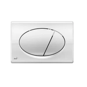 Кнопка смыва Alcaplast овальная глянцевый хром