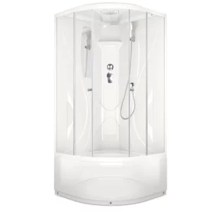 Душевая кабина Domani-Spa Elegance high V1.2 без электрики 90х90 Белый, Поддон высокий Душевая кабина Domani-Spa Elegance high V1.2 без электрики 90х90 Белый, Поддон высокий