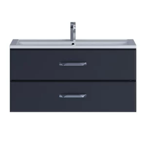 Тумба подвесная Uperwood Foster 99,6 + раковина  Черный матовый