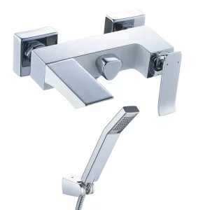 Смеситель для ванны Lemark Contest LM5814CW Хром / Белый