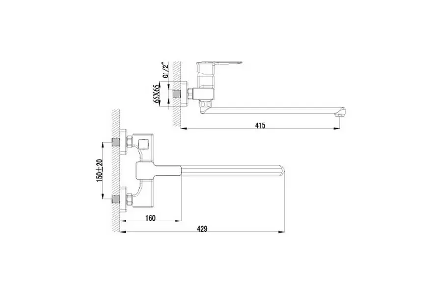 Смеситель для ванны Lemark Basis лейка/шланг LM3617C Смеситель для ванны Lemark Basis лейка/шланг LM3617C — изображение 2