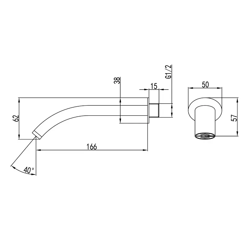 Излив настенный Lemark LM LM8024C Хром Излив настенный Lemark LM LM8024C Хром — изображение 2