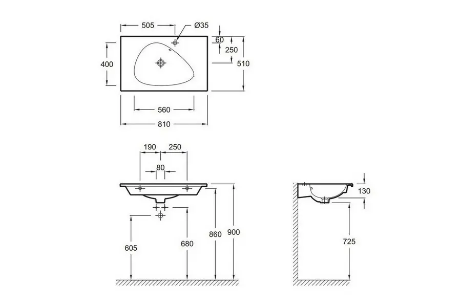 Раковина мебельная Jacob Delafon Nouvelle Vague 80 EXAR112-Z-00 Раковина мебельная Jacob Delafon Nouvelle Vague 80 EXAR112-Z-00 — изображение 2