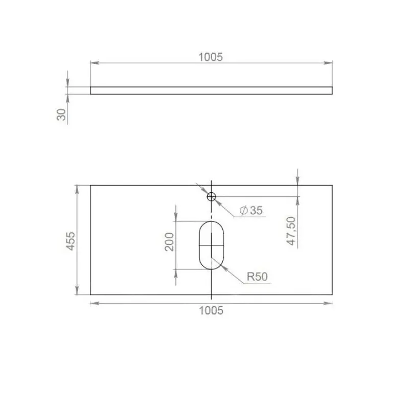 Столешница Uperwood Tanos 100,5 Дерево светлое Столешница Uperwood Tanos 100,5 Дерево светлое — изображение 2