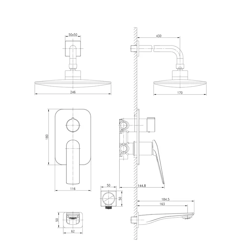 Душевая встройка Lemark Allegro LM5922CW Хром Душевая встройка Lemark Allegro LM5922CW Хром — изображение 2
