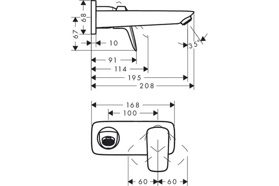 Смеситель для раковины Hansgrohe Logis (внешняя часть) 71220000 Смеситель для раковины Hansgrohe Logis (внешняя часть) 71220000 — изображение 2
