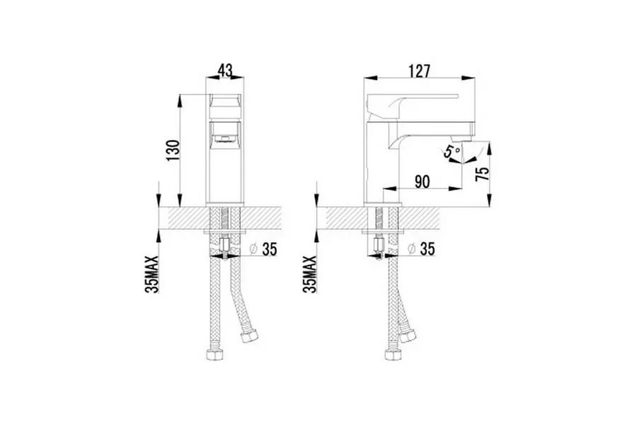 Смеситель для раковины Lemark Plus Grace Хром LM1506C Смеситель для раковины Lemark Plus Grace Хром LM1506C — изображение 2