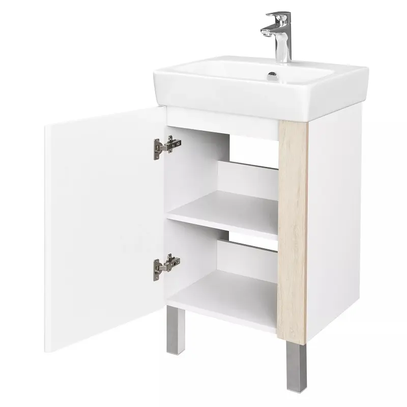 Тумба напольная с раковиной Aquaton Кантри 47,2х40 белый глянцевый/дуб верона 1A2578K0AHB20 Тумба напольная с раковиной Aquaton Кантри 47,2х40 белый глянцевый/дуб верона 1A2578K0AHB20 — изображение 2