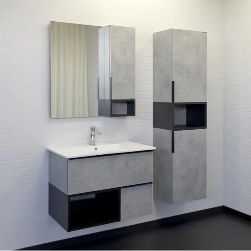 Тумба подвесная Comforty Франкфурт 75 + раковина Бетон светлый 00-00011080CF Тумба подвесная Comforty Франкфурт 75 + раковина Бетон светлый 00-00011080CF — изображение 2