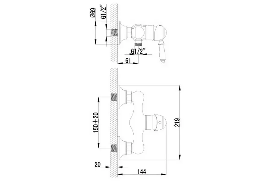 Смеситель для ванны Lemark Villa LM4803B Смеситель для ванны Lemark Villa LM4803B — изображение 2