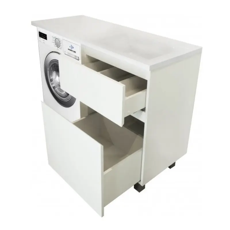 Тумба напольная Эстет Dallas Luxe под стиральную машину 120 с раковиной Белый ФР-00001920 Тумба напольная Эстет Dallas Luxe под стиральную машину 120 с раковиной Белый ФР-00001920 — изображение 2