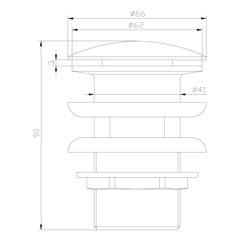 Донный клапан Lemark Jasmine LM6680ORB Черный Донный клапан Lemark Jasmine LM6680ORB Черный — изображение 2