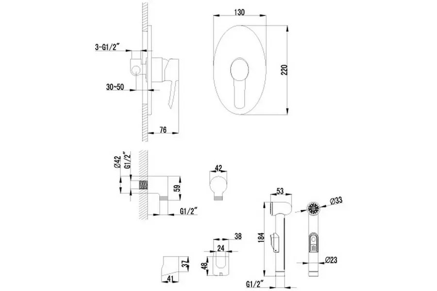 Душ гигиенический Lemark Atlantiss со смесителем LM3219C Душ гигиенический Lemark Atlantiss со смесителем LM3219C — изображение 2