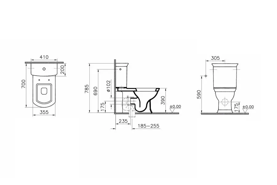 Унитаз-компакт Vitra Serenada функция биде с сиденье микролифт Унитаз-компакт Vitra Serenada функция биде с сиденье микролифт — изображение 2