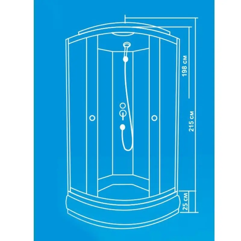 Душевая кабина Водный мир 80х80 ,Хром / Матовое, Низкий поддон Душевая кабина Водный мир 80х80 ,Хром / Матовое, Низкий поддон — изображение 2