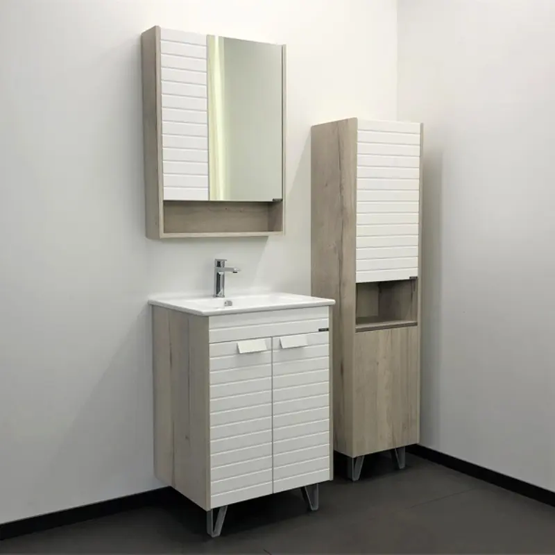 Пенал подвесной Comforty Клеон 40 Белый / Дуб дымчатый 00-00003947 Пенал подвесной Comforty Клеон 40 Белый / Дуб дымчатый 00-00003947 — изображение 2