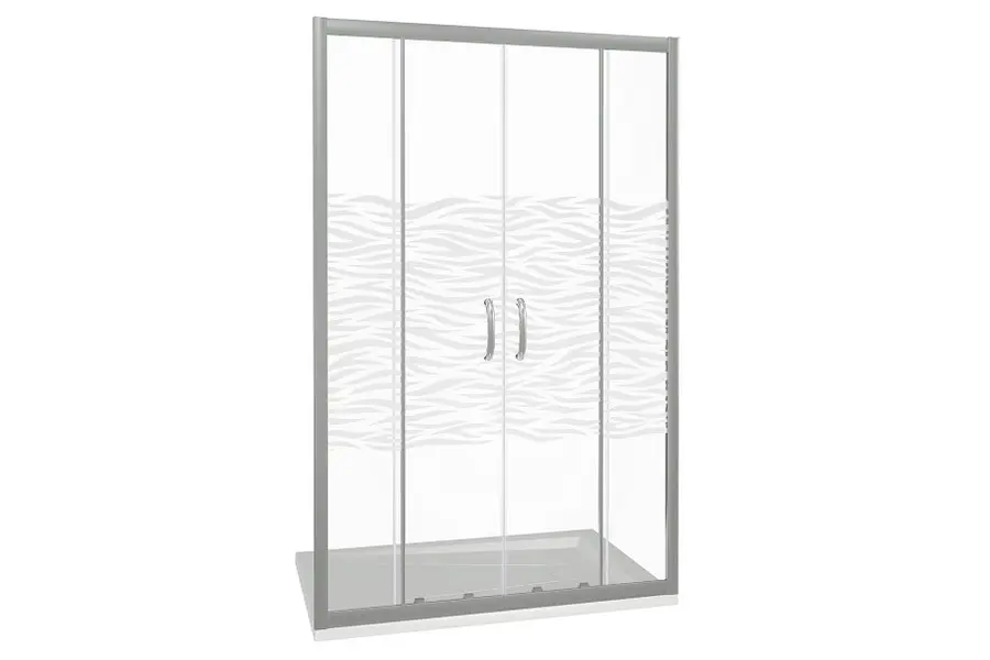 Душевая дверь Bas Infinity 150х185 Хром / Грейп Душевая дверь Bas Infinity 150х185 Хром / Грейп — изображение 2