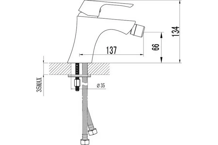 Смеситель для биде Lemark Unit Хром LM4508C Смеситель для биде Lemark Unit Хром LM4508C — изображение 2