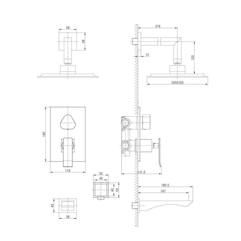 Душевая встройка Lemark Contest LM5822CW Хром Душевая встройка Lemark Contest LM5822CW Хром — изображение 2