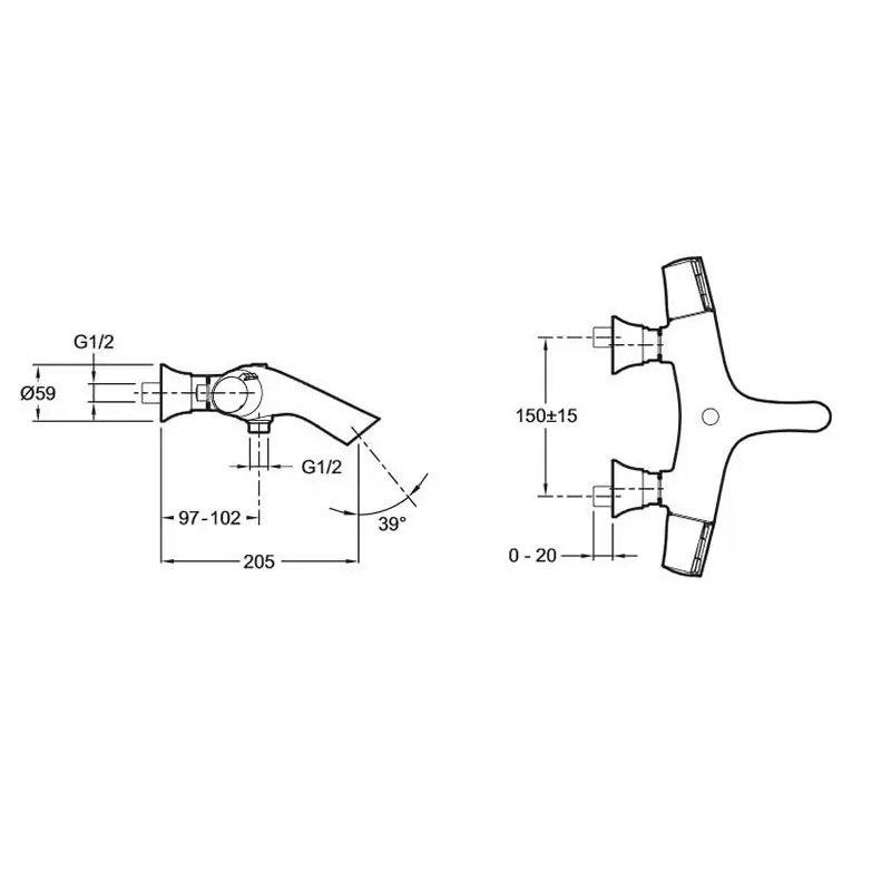 Смеситель Jacob Delafon Symbol термостатический для ванны E71684-CP Смеситель Jacob Delafon Symbol термостатический для ванны E71684-CP — изображение 2