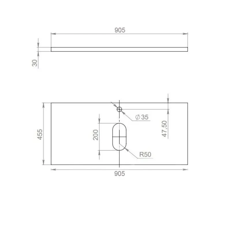 Столешница Uperwood Tanos 90,5 Дерево темное Столешница Uperwood Tanos 90,5 Дерево темное — изображение 2