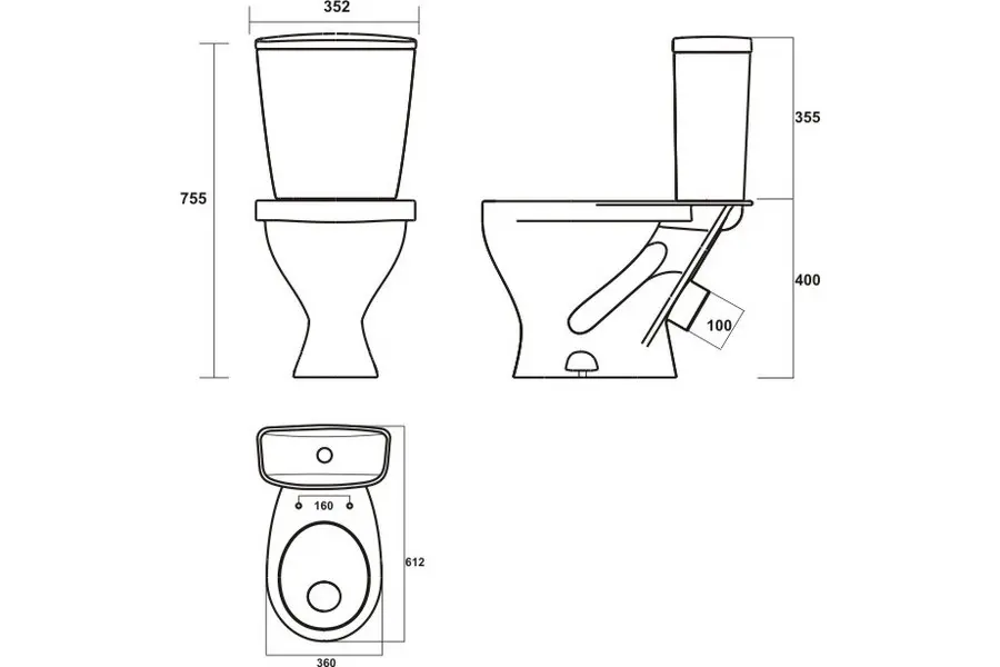 Унитаз-компакт Sanita Эталон Эконом с сиденьем Унитаз-компакт Sanita Эталон Эконом с сиденьем — изображение 2