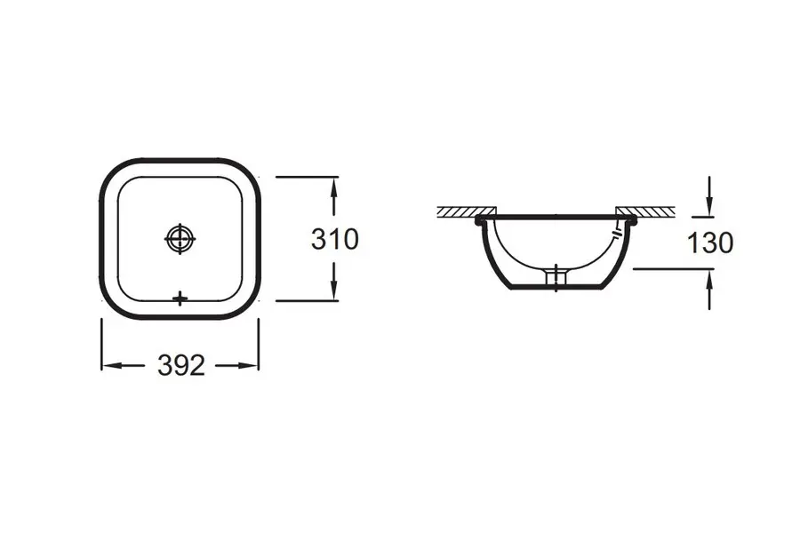 Раковина встраиваемая Jacob Delafon Vox 39х31 Раковина встраиваемая Jacob Delafon Vox 39х31 — изображение 2
