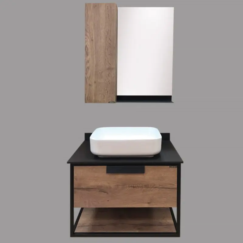 Шкаф зеркальный Comforty Кёльн 73 Дуб темный 00004149061CF Шкаф зеркальный Comforty Кёльн 73 Дуб темный 00004149061CF — изображение 2