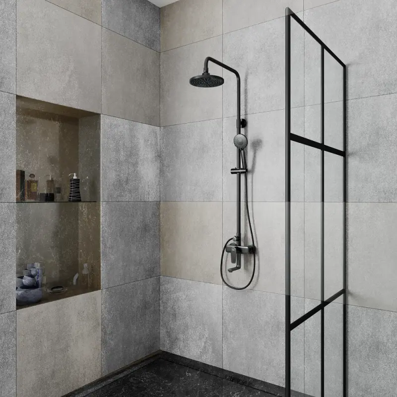 Душевая система D&K Bayern.Furth Черный матовый DA1523705B18 Душевая система D&K Bayern.Furth Черный матовый DA1523705B18 — изображение 2