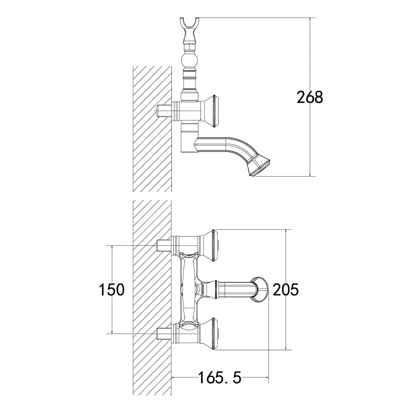 Смеситель для ванны Lemark Jasmine LM6614B Бронза Смеситель для ванны Lemark Jasmine LM6614B Бронза — изображение 2