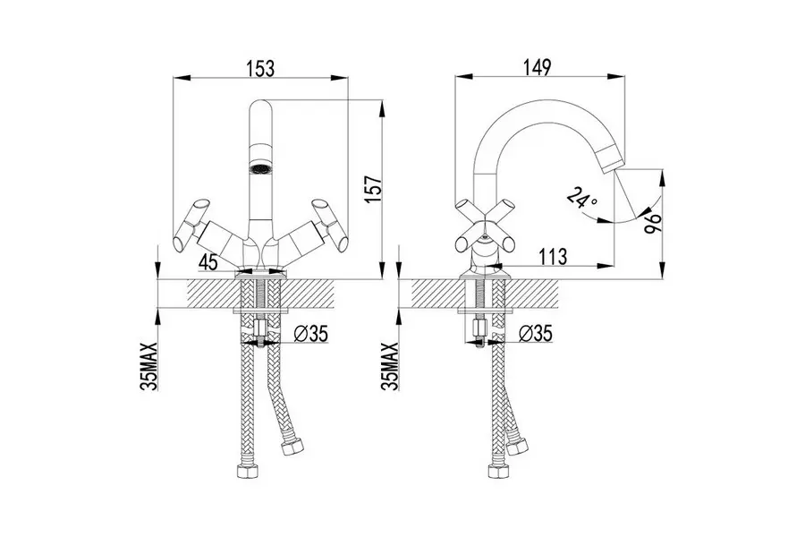 Смеситель для раковины Lemark Practica Хром LM7507C Смеситель для раковины Lemark Practica Хром LM7507C — изображение 2