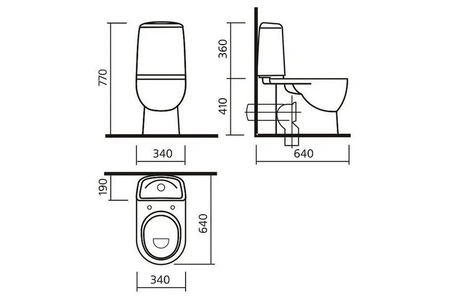 Унитаз-компакт Sanita Luxe Best с бирюзовым сиденьем Soft Close Унитаз-компакт Sanita Luxe Best с бирюзовым сиденьем Soft Close — изображение 2