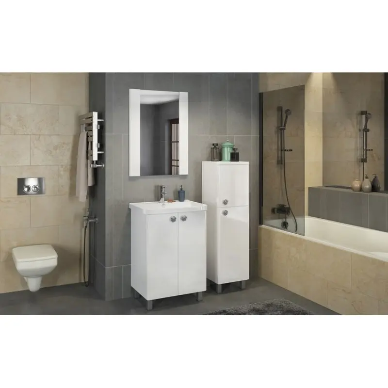 Тумба напольная Comforty Флоренция 60 + раковина Белый глянец 3127387 Тумба напольная Comforty Флоренция 60 + раковина Белый глянец 3127387 — изображение 2