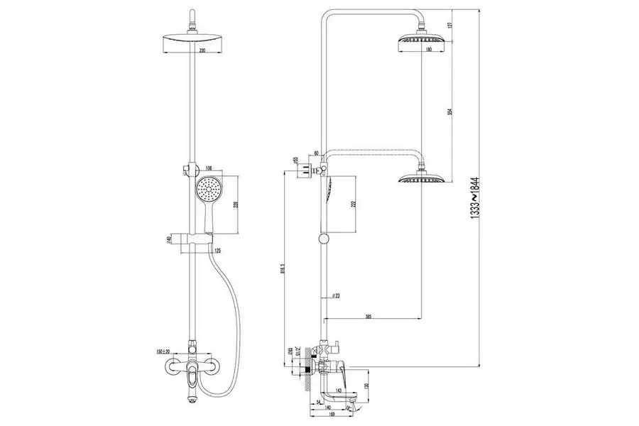 Душевая система Lemark Omega LM3162C Душевая система Lemark Omega LM3162C — изображение 2