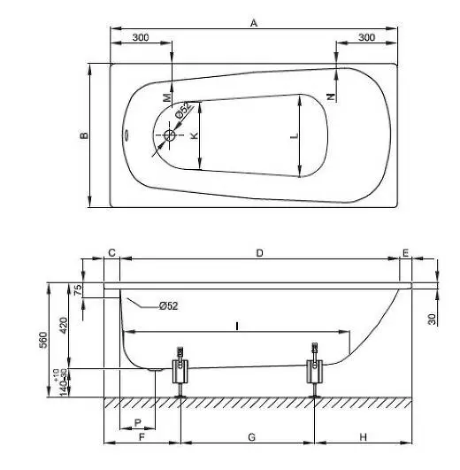 Стальная ванна Bette Form 170×75 Стальная ванна Bette Form 170x75 — изображение 2