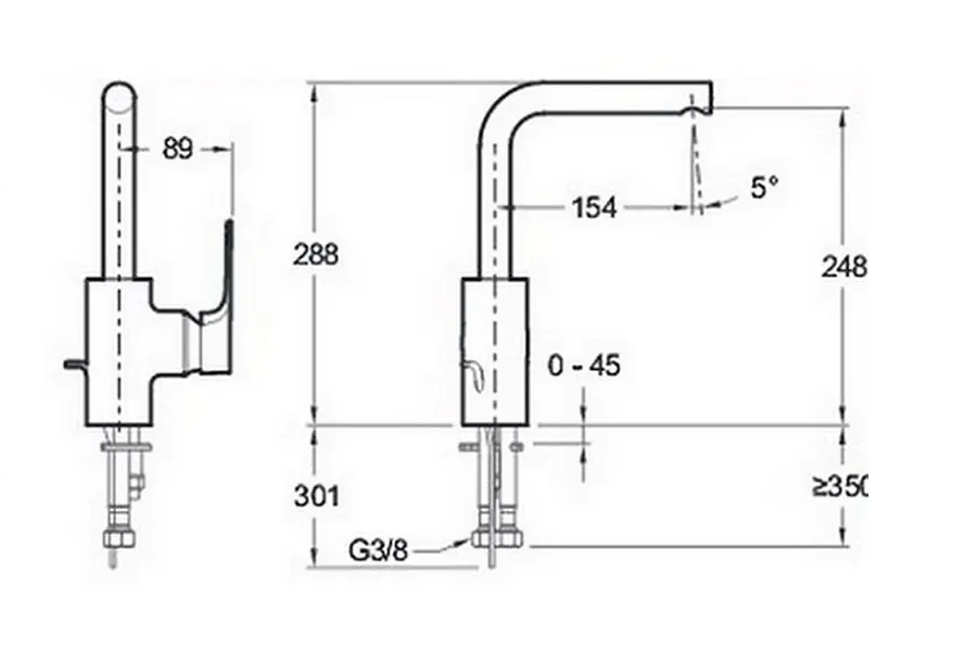 Смеситель для раковины Jacob Delafon Aleo с донным клапаном E72357-CP Смеситель для раковины Jacob Delafon Aleo с донным клапаном E72357-CP — изображение 2