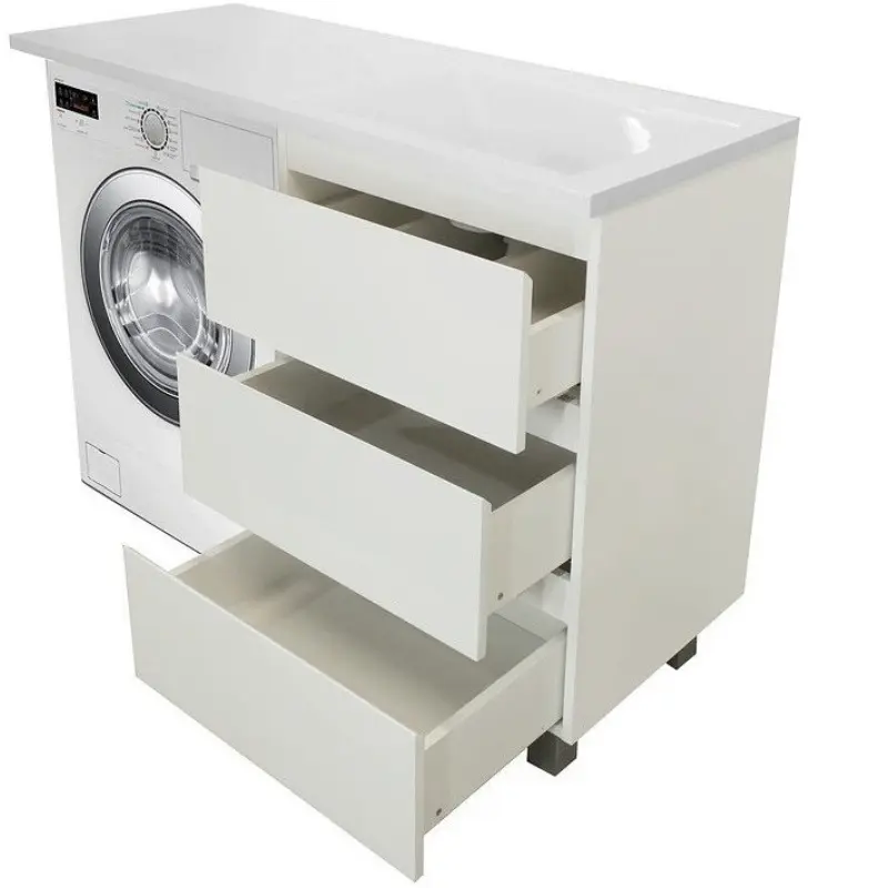 Тумба напольная Эстет Dallas Luxe под стиральную машину 100 с раковиной Белый ФР-00002318 Тумба напольная Эстет Dallas Luxe под стиральную машину 100 с раковиной Белый ФР-00002318 — изображение 2