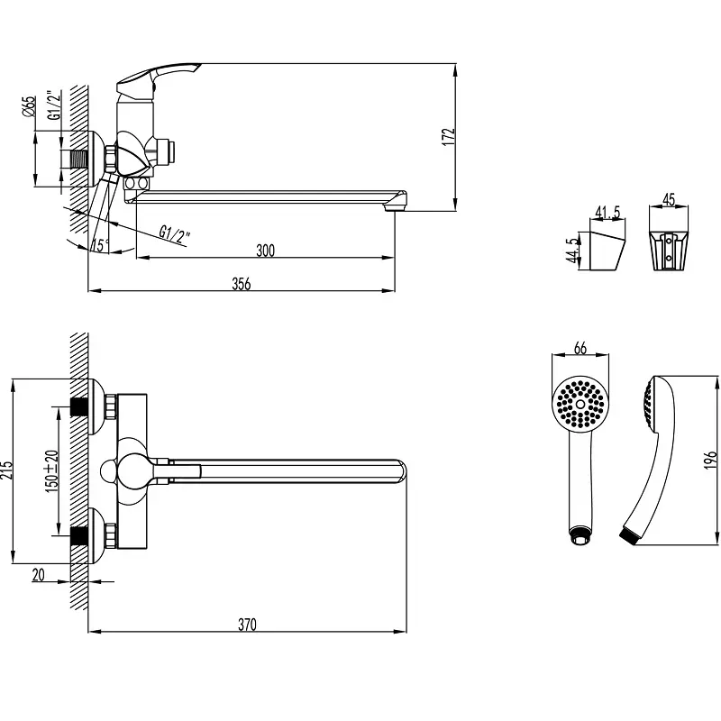 Смеситель для ванны Lemark Plus Strike LM1157C Хром Смеситель для ванны Lemark Plus Strike LM1157C Хром — изображение 2