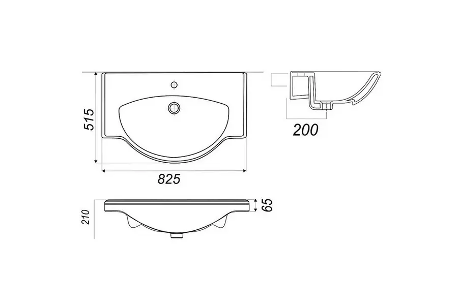 Раковина подвесная Sanita Luxe Classic 82 CLS80SLWB01 Раковина подвесная Sanita Luxe Classic 82 CLS80SLWB01 — изображение 2