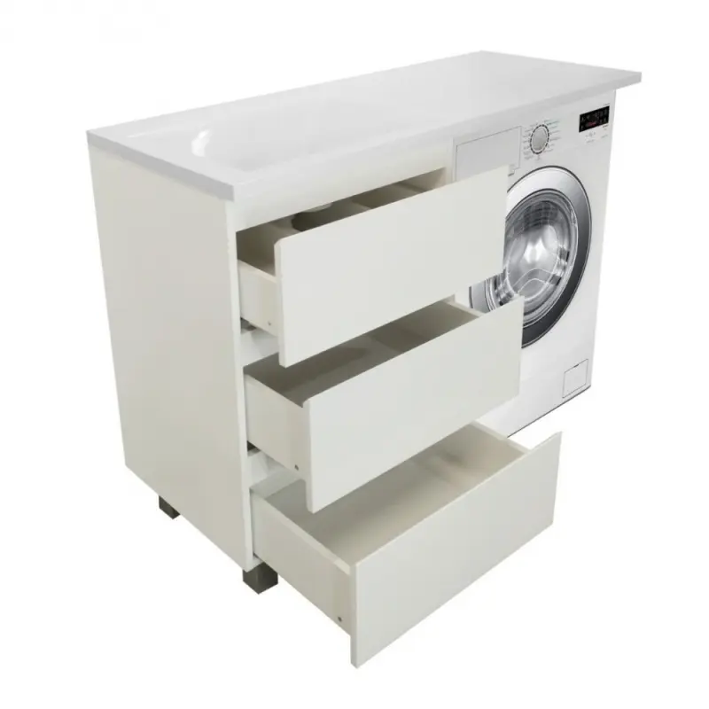 Тумба напольная Эстет Dallas Luxe под стиральную машину 105 с раковиной Белый ФР-00009668 Тумба напольная Эстет Dallas Luxe под стиральную машину 105 с раковиной Белый ФР-00009668 — изображение 2