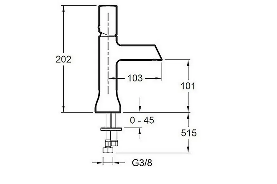 Смеситель для раковины Jacob Delafon Toobi без донного клапана E7329-CP Смеситель для раковины Jacob Delafon Toobi без донного клапана E7329-CP — изображение 2