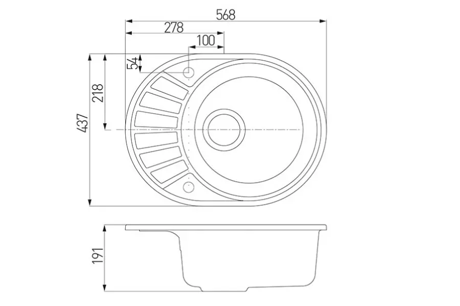 Мойка кухонная Aquaton Чезана 1A711232CS240 Мойка кухонная Aquaton Чезана 1A711232CS240 — изображение 2