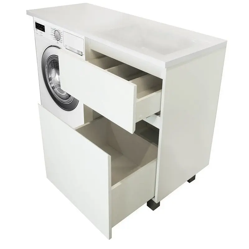 Тумба напольная Эстет Dallas Luxe под стиральную машину 110 с раковиной Белый ФР-00001966 Тумба напольная Эстет Dallas Luxe под стиральную машину 110 с раковиной Белый ФР-00001966 — изображение 2